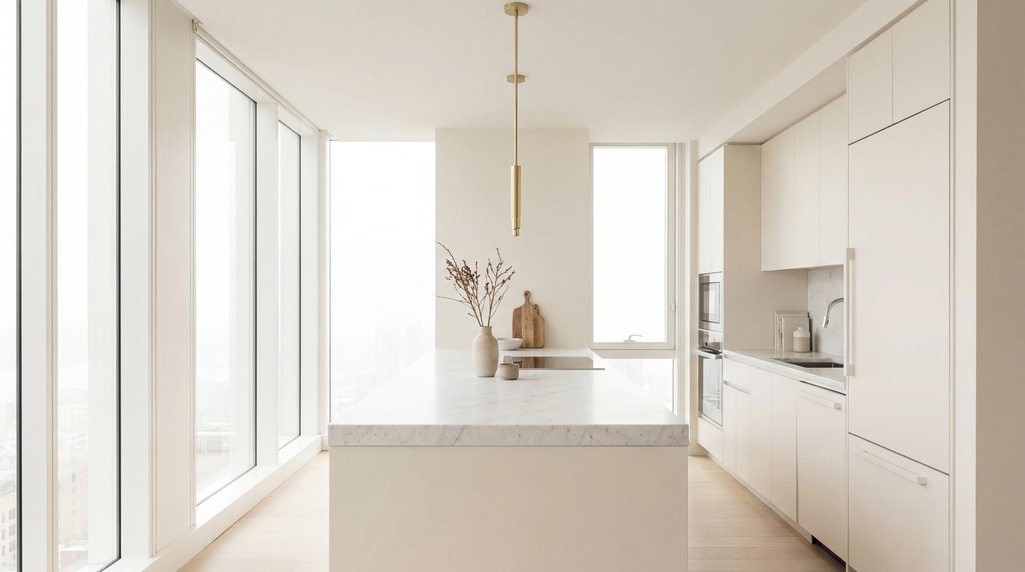 modern kitchen with natural light